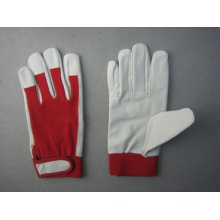 Cow Grain Palm Spandex Back 88 Thumb Mechanic Glove-7139